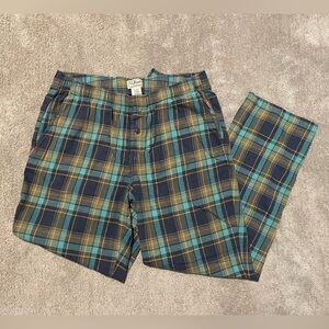 LL Bean Cotton Flannel Pajama Pants Mens Medium Plaid Cotton Lightweight